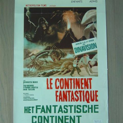 'Le continent fantastique' (director Jun Piquer Simon) Belgian affichette